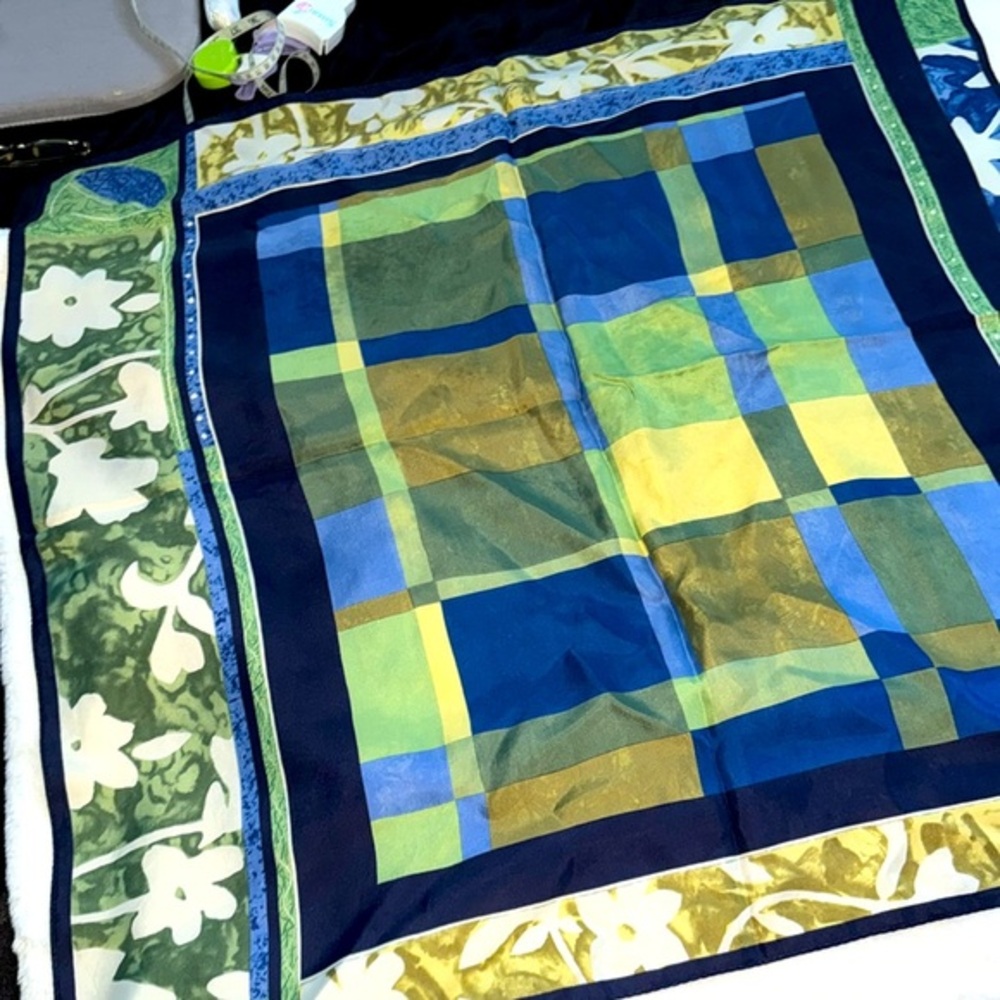 Plaid Multicolor Scarf or Blanket 34x34’